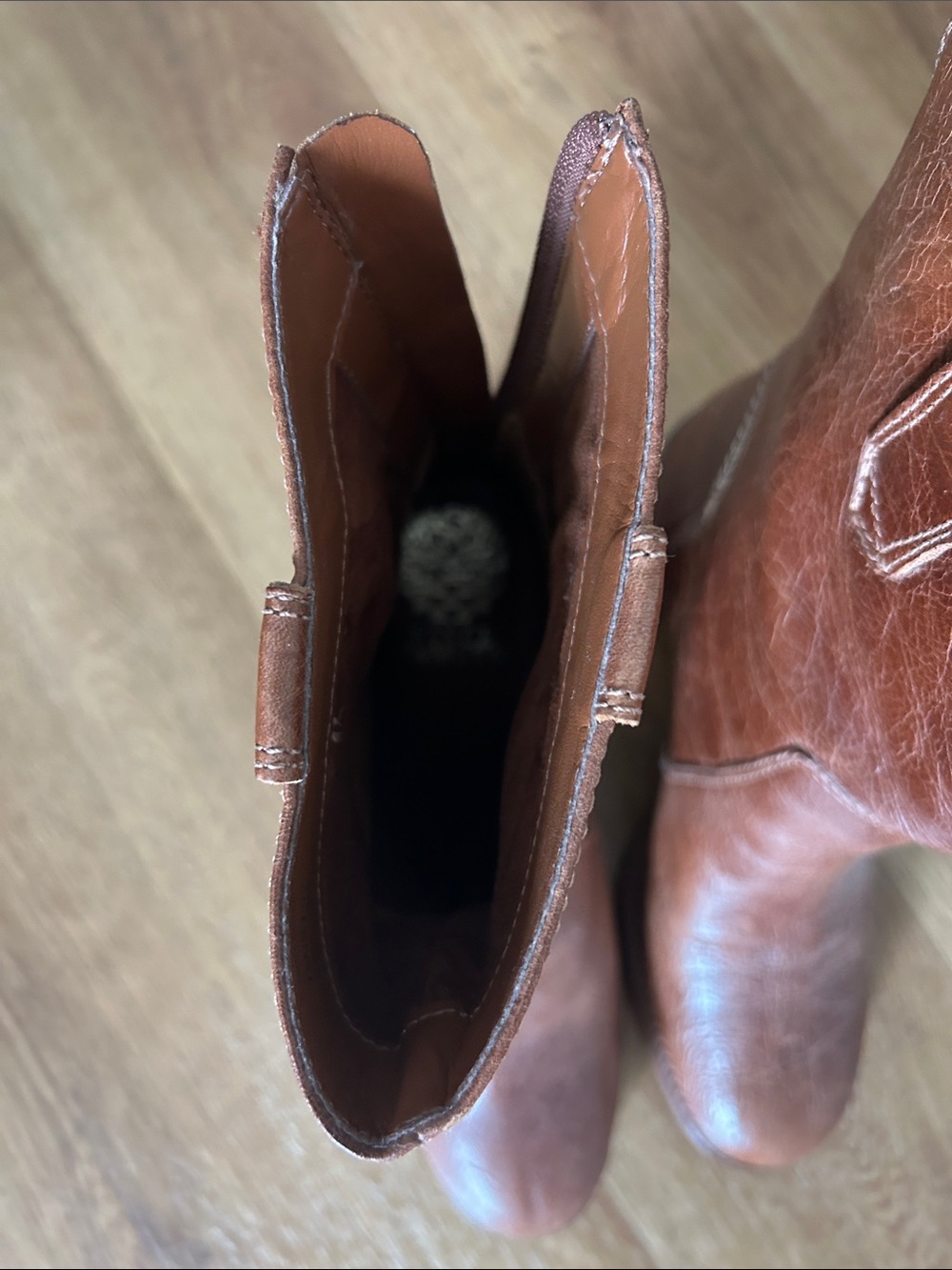 Vince Camuto Brown Leather Ankle Boots - Picture 7 of 10